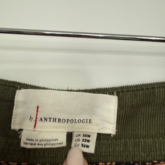 By Anthropologie Pleated Wide Leg Corduroy Trousers - Picture 8 of 12